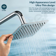 Plantex Stainless Steel 6 Inch Rain Flow Overhead Shower with Water Saving Nozzle/Bathroom Shower/Adjustable Shower Head for Bathroom without Arm - (APS-617-Chrome)