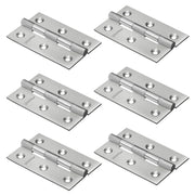 Plantex Heavy Duty Stainless Steel Door Hinges 3 inch x 16 Gauge/1.5 mm Thickness Home/Office/Hotel for Main Door/Wooden/Bedroom/Kitchen/Window/Kabja/ - Pack of 6 (Satin Matt)