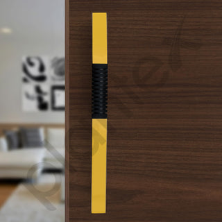 Plantex Door Handle/Stainless Steel Handle for Main Door/12 Inch Pull-Push Handle for Home/Office/Hotel - Pack of 1 (Gold and Black) - 3 Years Warranty