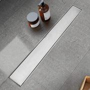 Plantex 304 Grade Stainless Steel Linear Shower Floor Drain with Tile Insert Grate/Bathroom Drain Cover/Drain Cover for Bathroom and Kitchen (10 x 60 cm - Matt)