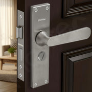 Plantex Stainless Steel Door Lock Ã¢â‚¬â€œ Bathroom Door Lock/Mortise 8inch Keyless Plate Handle Set for Home/Bathroom/Storeroom/Balcony/Office - Pack of 1 (DTM-659, Matt)