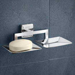 Plantex 304 Grade Stainless Steel Dual Soap Holder for Bathroom/Double Soap Dish/Soap Stand/Soap Case/Bathroom accesories - Decan (Chrome)