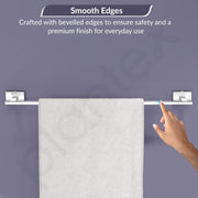 Plantex 304 Grade Stainless Steel 24 inch Bathroom Single Towel Rod/Towel Holder/Towel Hanger/Towel Bar/Stand/Bathroom Accessories - Benz (Chrome)