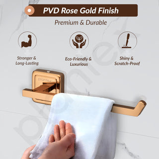 Plantex 304 Grade Stainless Steel Towel Ring for Wash Basin/Napkin Hanger for Bathroom/Towel Hanger/Towel Holder/Bathroom Accessories - Decan (Rose Gold)