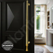 Plantex Main Door Handle/Stainless Steel & Aluminium Door Handle/600mm Pull-Push Handle for Home/Office/Hotel - Pack of 1 (DTMD-413, Brass Antique & Gold)