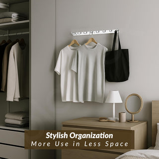 Plantex Wall Hooks for Hanging Cloth/Stainless Steel Towel Hangers/Bathroom Robe Hooks/Door Hangers/Wall Hook Rack/Hook Rail for Hanging Keys - 8 Hooks (Pack of 3, Chrome)