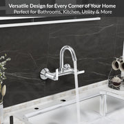 Plantex Pure Brass Sink Mixer Tap Hot and Cold with 360Ãƒâ€šÃ‚Â° Swivel Spout/Sink Tap for Kitchen Basin with Brass Wall Flange & Teflon Tape-7 Year Warranty (BAL-514)
