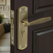 Plantex Heavy-Duty Door Lock/Door Handle Set with 3 Years of Warranty/Mortise Lock with 3 Keys, Brass Lockbody & Cylinder (8135 - Brass Antique)