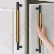 Plantex Cabinet Handle/Kitchen Cabinet Door Handle/Wardrobe/288 mm Cupboard Handle/Door Pull-Push Handle for Home/Office - Pack of 2 (Brass Antique)
