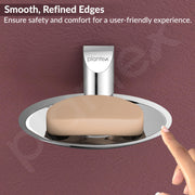 Plantex Smero Pure Brass Soap Holder for Bathroom & Kitchen/Soap Stand/Case/Dish/Bathroom Accessories - Superb (Chrome)