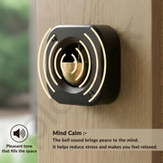 Plantex Square Door Chime with Brass Bell/Dopamine Door Bell for Home/Temple & Meditation Bell for Positive Energy & Home DÃƒÂ©cor - Pack of 1 (DTK-292 - Black)