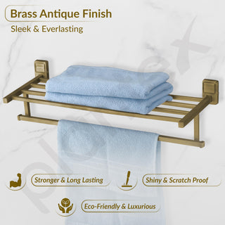 Plantex 304 Grade Stainless Steel 24 inch Towel Bar for Bathroom/Towel Stand/Hanger/Bathroom Accessories - Darcy (Antique)