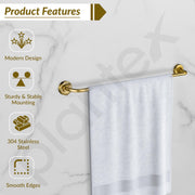 Plantex 304 Grade Stainless Steel Towel Hanger for Bathroom/Single Towel Rod/Bar/Bathroom Accessories - Daizy (Antique)