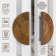 Plantex 8 Inch Main Door Handle/Wooden Handle for Door/Pull-Push Door Handle/Door Accessories (Pack of 1)
