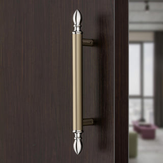 Plantex Altros Main Door Handle/14 Inch Door Handle for Main Door/Pull Push Handle for Home/Hotel/Office – Pack of 1 (106,White Satin and Chrome Finish) - 3 Years Warranty