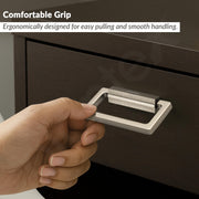 Plantex Rajwadi Drawer Kadi/Drawer Handle/Kadi for Drawers/Pull-Push Kadi for Home/Office Cabinet - Pack of 3 (Satin White)