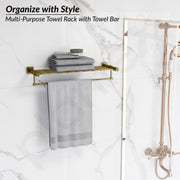 Plantex 304 Grade Stainless Steel Bathroom Towel Rack/Towel Hanger Stand/Towel Bar/Bathroom Accessories - Splash (Antique Finish)