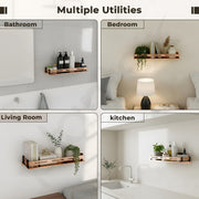 Plantex Shelf for Bathroom/Stainless Steel Shelf/Multipurose Shelf for Bathroom/Bathroom Accessoriece - (15 x 5 Inch, PVD Rose Gold)
