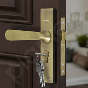 Plantex Stainless Steel Door Lock Handle Set/6-Lever Lock Mechanism with 3 Years of Warranty/Mortise Lock with 3 Keys, Brass Lock Body & Cylinder - (Brass Antique)