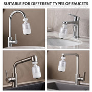 Plantex Tap Water Filter for Kitchen & Bathroom Faucet/Faucet Mounted Water Filter with Replaceable Cartridge/Compact Tap Filter for Home - Pack of 1 (White)