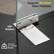Plantex Floor Spring for Glass Door/Patch Lock/Patch Tap/Tuffen Glass Door Accessories - Pack of 1 (Matt, 90 kg)