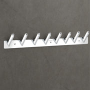 Plantex Wall Hooks for Hanging Cloth/Stainless Steel Towel Hangers/Bathroom Robe Hooks/Door Hangers/Square Wall Hook/Hook Rail for Hanging Keys - 8 Hooks (Pack of 1, Chrome)