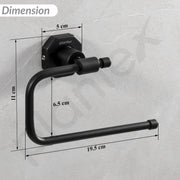 Plantex 304 Grade Stainless Steel Napkin Holder/Towel Hanger/Napkin Ring for Wash Basin/Towel Holder for Kitchen/Bathroom Accessories - Nipron (Black)