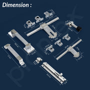 Plantex Stainless Steel Door Kit for Single Door/Door Accessories (10-inch Al-Drop,8-inch Latch,2 Handles of 8 and 7 Inch,7-inch Tower Bolt and 4-inch Door Stopper- (Chrome & Satin)