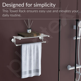 Plantex 304 Grade Stainless Steel Towel Rack with Rod/Towel Hanger for Bathroom/Towel Holder/Stand/Bathroom Accessories - Skyllo (18 inch -Chrome)