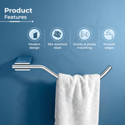 Plantex 304 Grade Stainless Steel Napkin Ring for Bathroom/Towel Ring/Bathroom Towel Hanger/Bathroom Accessories - Pack of 1 (Regent, Chrome)