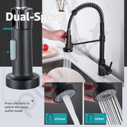 Plantex Brass Sink Tap for Kitchen with 360Ãƒâ€šÃ‚Â° Swivel Spout/Single Lever Kitchen Faucet with Dual Flow Mixer Tap/Water tap for Kitchen Sink-(Matte Black)