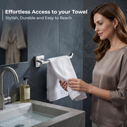 Plantex 304 Grade Stainless Steel Washbasin Towel Hanger for Kitchen/Napkin Holder For Wash Basin/Hand Towel Hanger/Bathroom Accessories - Decan (Chrome)
