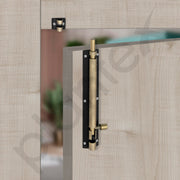 Plantex Heavy Duty 8-inch Joint-Less Tower Bolt for Wooden and PVC Doors for Home Main Door/Bathroom/Windows/Wardrobe - Pack of 2 (703, Brass Antique and Black)