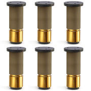 Plantex 4 Inch Sofa Leg for Bed Furniture/Aluminium Sofa Leg for Table/Support Legs/Furniture Leg - Pair of 3 (6 Piece) (DTS-77, Brass Antique & Gold)