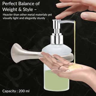 Plantex Smero Pure Brass Handwash Holder for Wash Basin/Liquid Soap Dispenser/Shampoo Dispenser - Effect (Satin Matt)