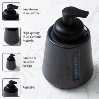 Plantex Ceramic Soap Dispenser for Washbasin/Hand Soap Dispenser/Soap Dispenser for Kitchen/Bathroom Accessories - Pack of 1