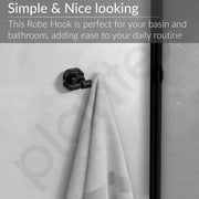 Plantex 304 Grade Stainless Steel Robe Hook/Cloth Holder/Towel Hanger/Bathroom Accessories - Nipron (Black)