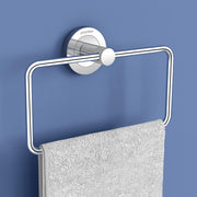 Plantex Stainless Steel Towel Hanger for Wash Basin/Towel RIng/Napkin Holder for Bathroom/Towel Holder/Bathroom Accessories (Chrome - Rectangular)