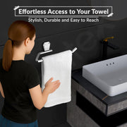 Plantex Towel Holder for Bathroom/304 Grade Stainless Steel Napkin Ring/Towel Hanger/Towel Ring/Bathroom Accessories - Pack of 1 (PM-2404, Chrome)