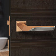 Plantex Zinc Heavy Duty Mortise Door Lock for Bathroom & Balcony/Mortise Keyless Handle Door Lock (7082 - Pvd Choco & Satin Black Matt Finish)