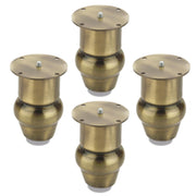 plantex Heavy Duty Stainless Steel 4 inch Sofa Leg/Bed Furniture Leg Pair for Home/Furniture Sofa Legs for Table/Sofa Support Legs/Sofa Furniture Leg (Brass Antique Finish) Set of 4 Pcs