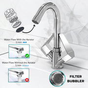 Plantex Sink Tap for Kitchen Basin with Teflon Tape/Kitchen Mixer Tap with 360Ã‚Â° Swivel Spout/Hot and Cold Mixer (Celesiya-1240-Chrome)