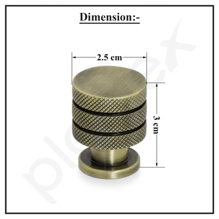 Plantex Knobs for Drawer/Drawer Knobs/Cabinet Knobs/Drawer knobs Handle/Pull-Push Knobs for Home/Office Drawers - Pack of 6 (Brass Antique)