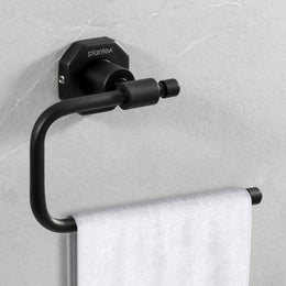 Plantex 304 Grade Stainless Steel Napkin Holder/Towel Hanger/Napkin Ring for Wash Basin/Towel Holder for Kitchen/Bathroom Accessories - Nipron (Black)