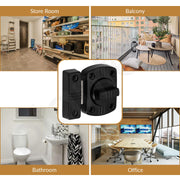 Plantex Door Latch Lock for Door/Baby Latch for Bathroom/Door Stopper/Latch Lock for Main Door -Pack of 1 (Black)