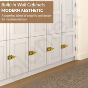 Plantex Cabinet Latch ÃƒÂ¢Ã¢â€šÂ¬Ã¢â‚¬Å“ Heavy-Duty Hatch Case Bolt for Storage Units, Toolboxes, Kitchen Cabinets & Cupboards - Pack of 6 (Gold)
