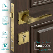 Plantex Premium Main Door Lock with 3 Years of Warranty/Main Door Lock for Home/Mortise Lock for Door - (PT-002- Brass Antique)