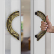 Plantex Heavy Duty 8-Inch Round Shape Main Door Handle - Pull Push Handle for Home Decor - Pack of 1 (321-Brass Antique Finish) - 3 Years Warranty