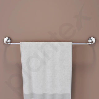 Plantex Stainless Steel Single Towel Rod/Towel Bar/Towel Holder/Towel Hanger for Bathroom/Bathroom Accessories - 24 Inch (Chrome)