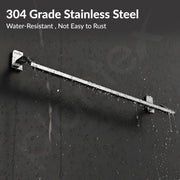 Plantex 304 Grade Stainless Steel Towel Rod for Bathroom/Towel Bar/24 Inch Towel Hanger/Towel Holder/Bathroom Accessories - Pack of 1 (1901, Chrome)